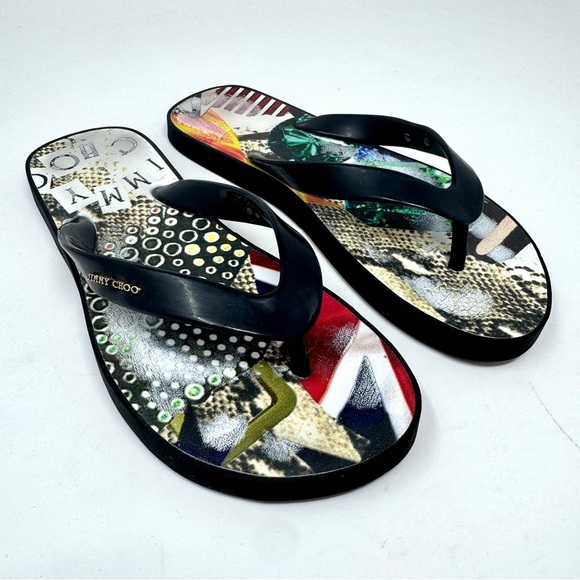 Jimmy Choo Project PEP Colorful Flip Flops - Picture 1 of 9